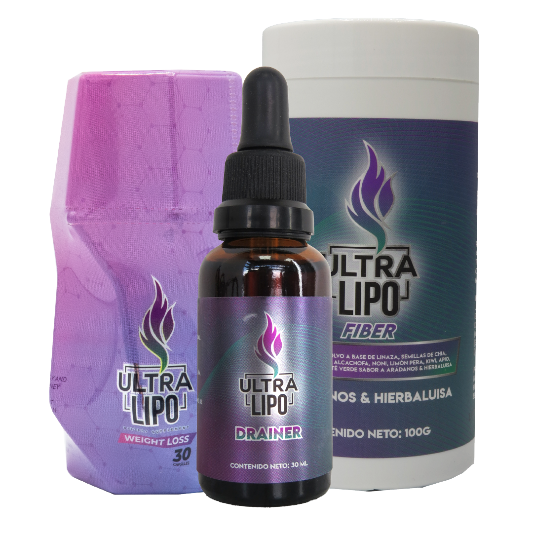 QUEMADOR + DRAINER + FIBRA ULTRA LIPO