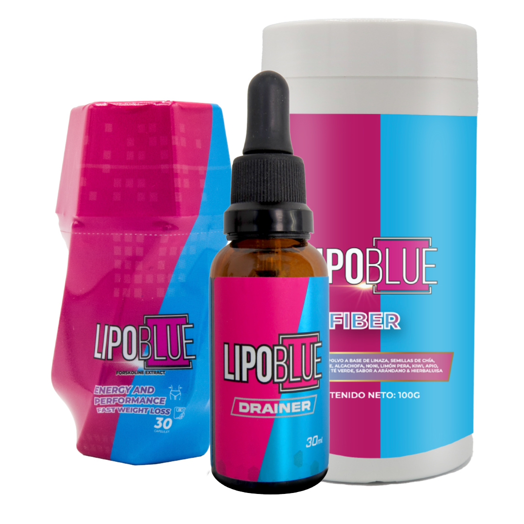 QUEMADOR + DRAINER + FIBRA LIPOBLUE