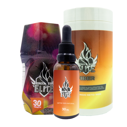 QUEMADOR + DRAINER + FIBRA ULTRA FIT ELITE